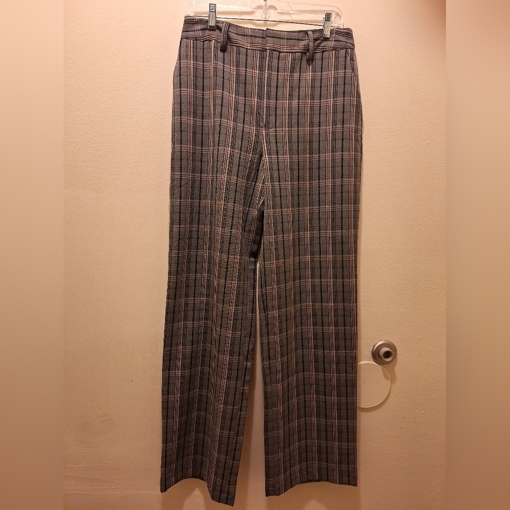 Express Plaid Women's Pants - Gray and Black dress pants
